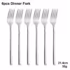 6-piece silver dinner fork set