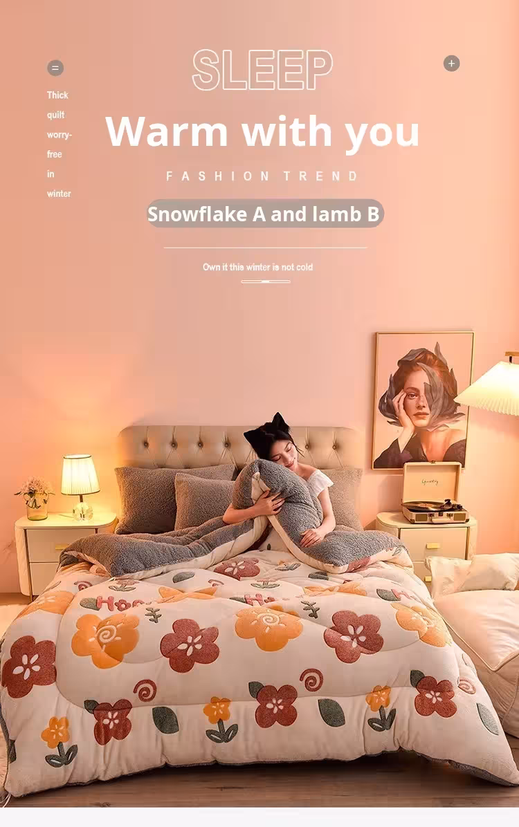 warm double-sided plush blanket