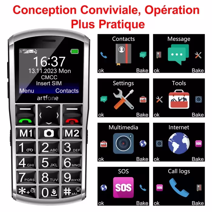 téléphone avec boutons