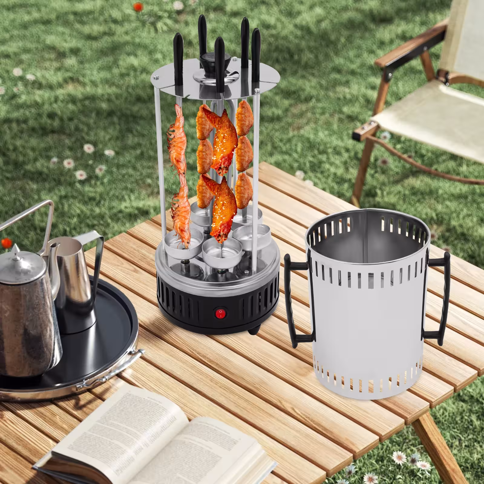 parrilla vertical eléctrica para kebabs