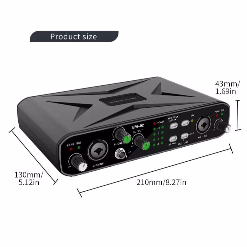 Audio interface with microphone