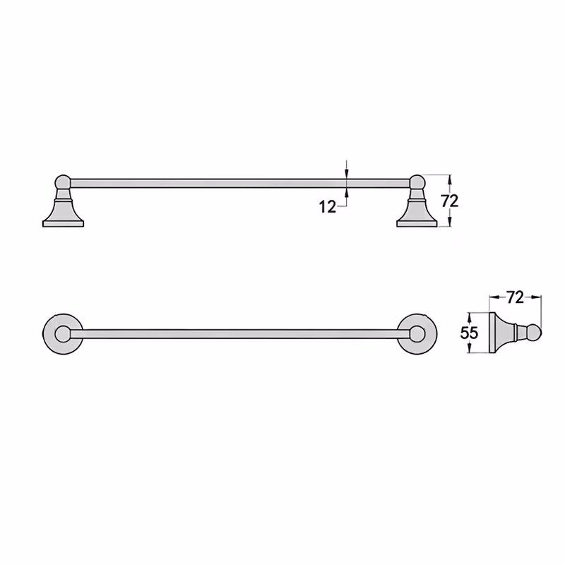 wall-mounted towel shelf