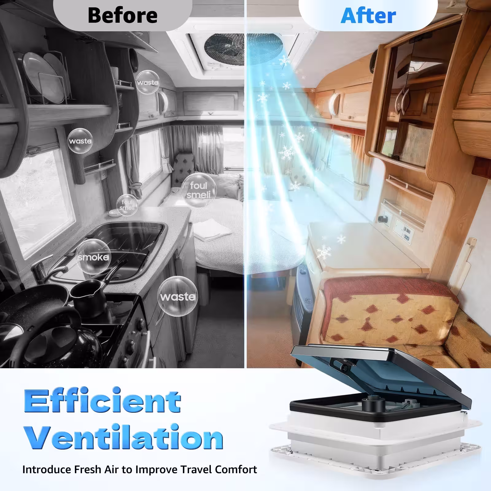 RV ventiliacinis ventilatorius