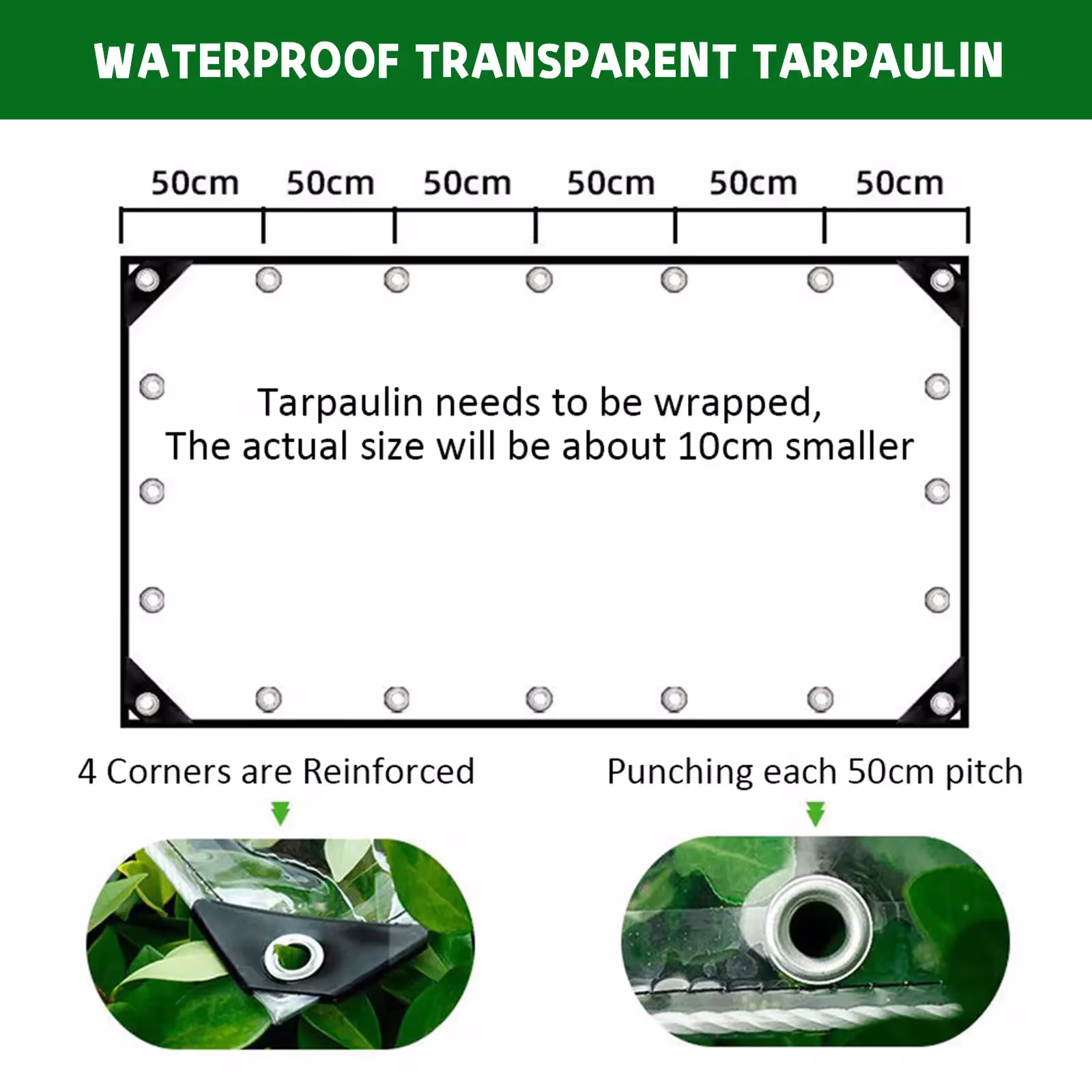 waterproof transparent awning cover