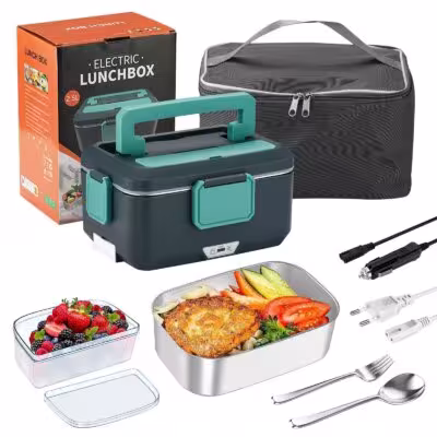 Boîte à lunch électrique de 2,5L pour voiture et maison, chauffage rapide de 90W