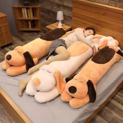 Giant Soft Dog Plush Toys Long Pillow High Quality Stuffed Animal Baby Appease Doll Home Decor Sofa Cushion Children Girl Gift 1