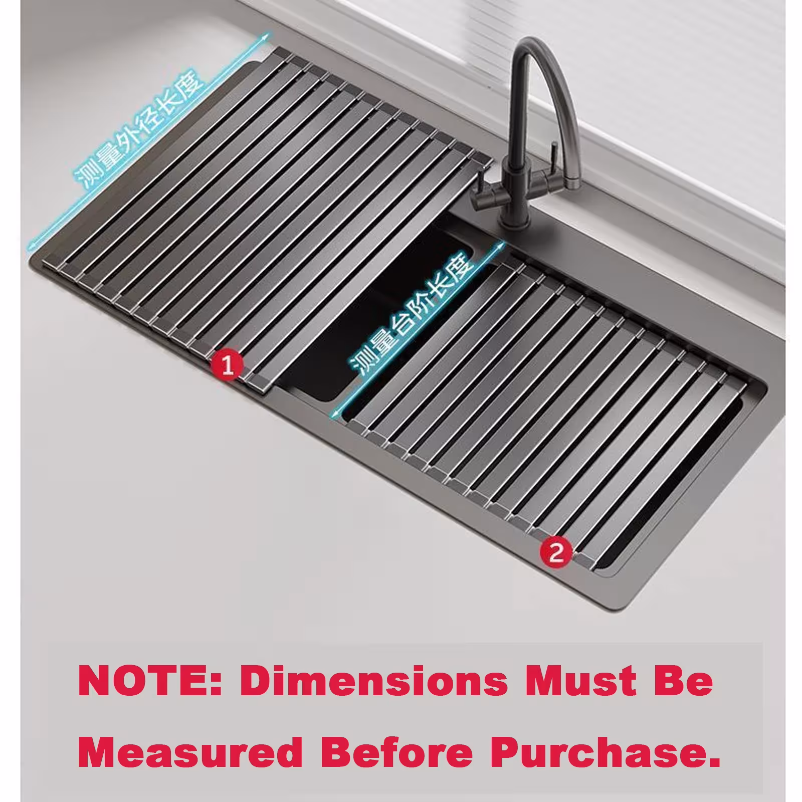 Foldable dish drying rack for the sink