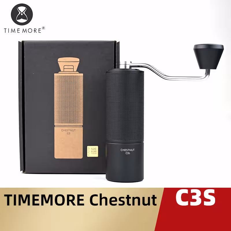 TIMEMORE Chestnut C3S/C3ESP manual coffee grinder, metal body, S2C burrs, 20g