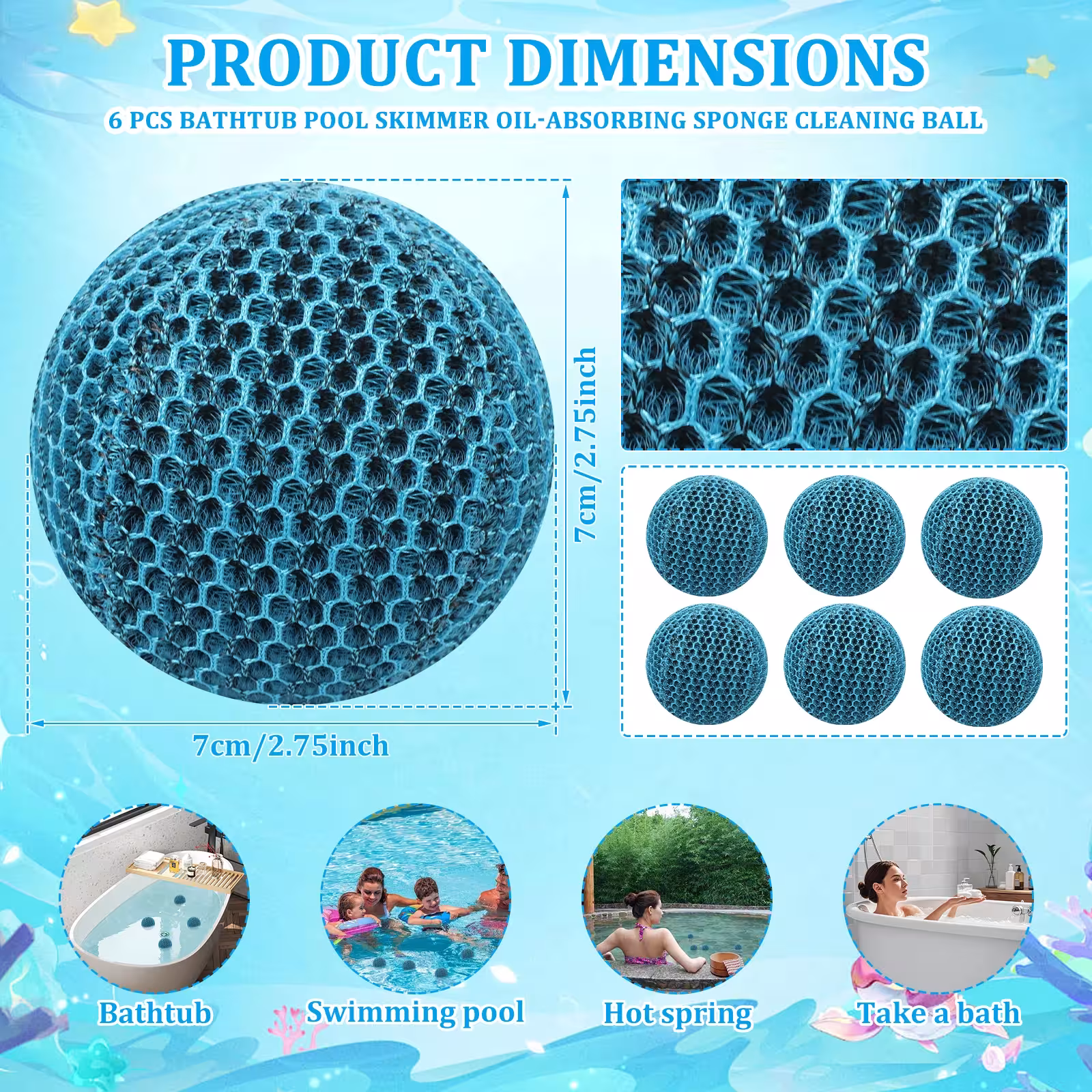 Oil absorber for SPA baths