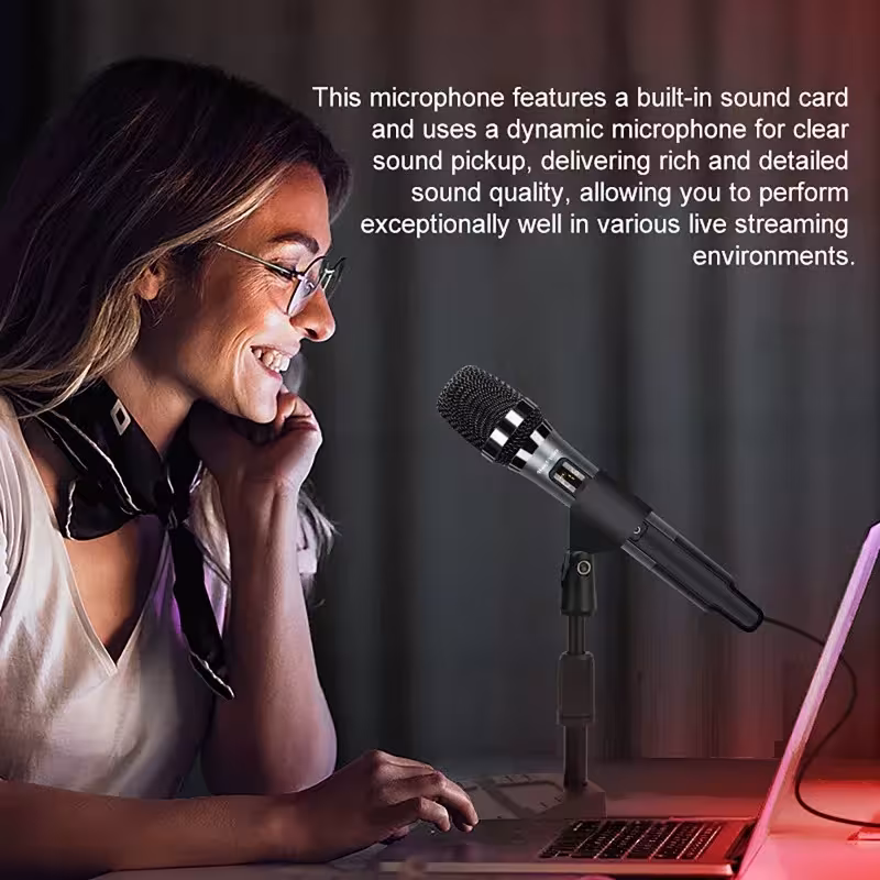 microfono portatile con scheda audio