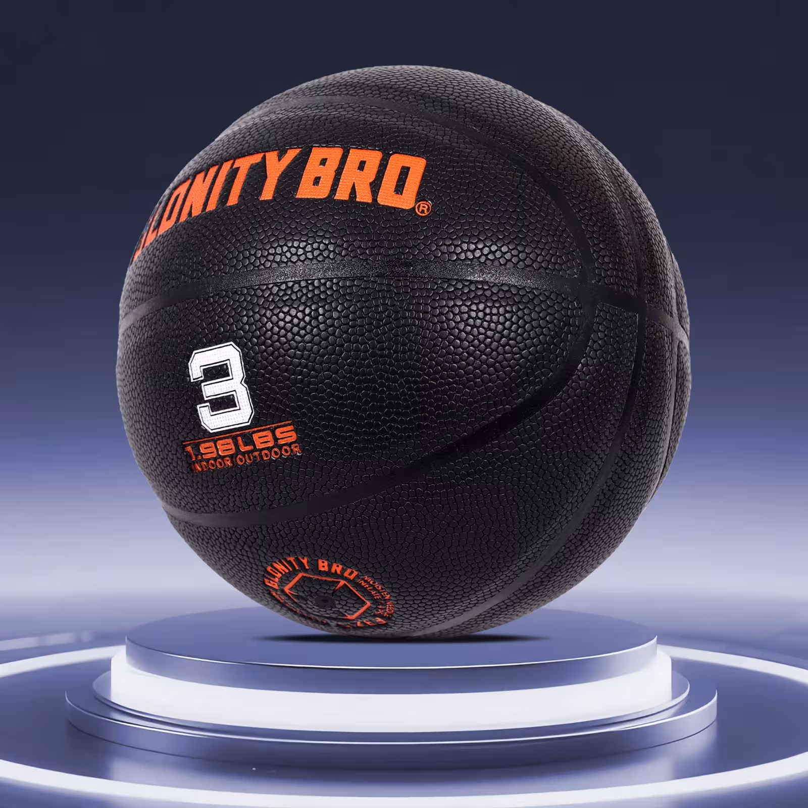 Balón de baloncesto para entrenamiento pesado, talla 3, apto para interiores y exteriores.