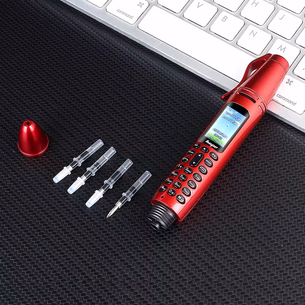 Mini phone in the shape of a pen