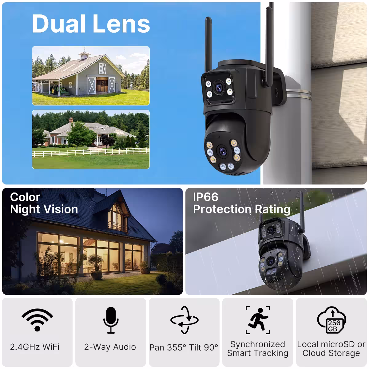 caméra wifi PTZ pour l'extérieur