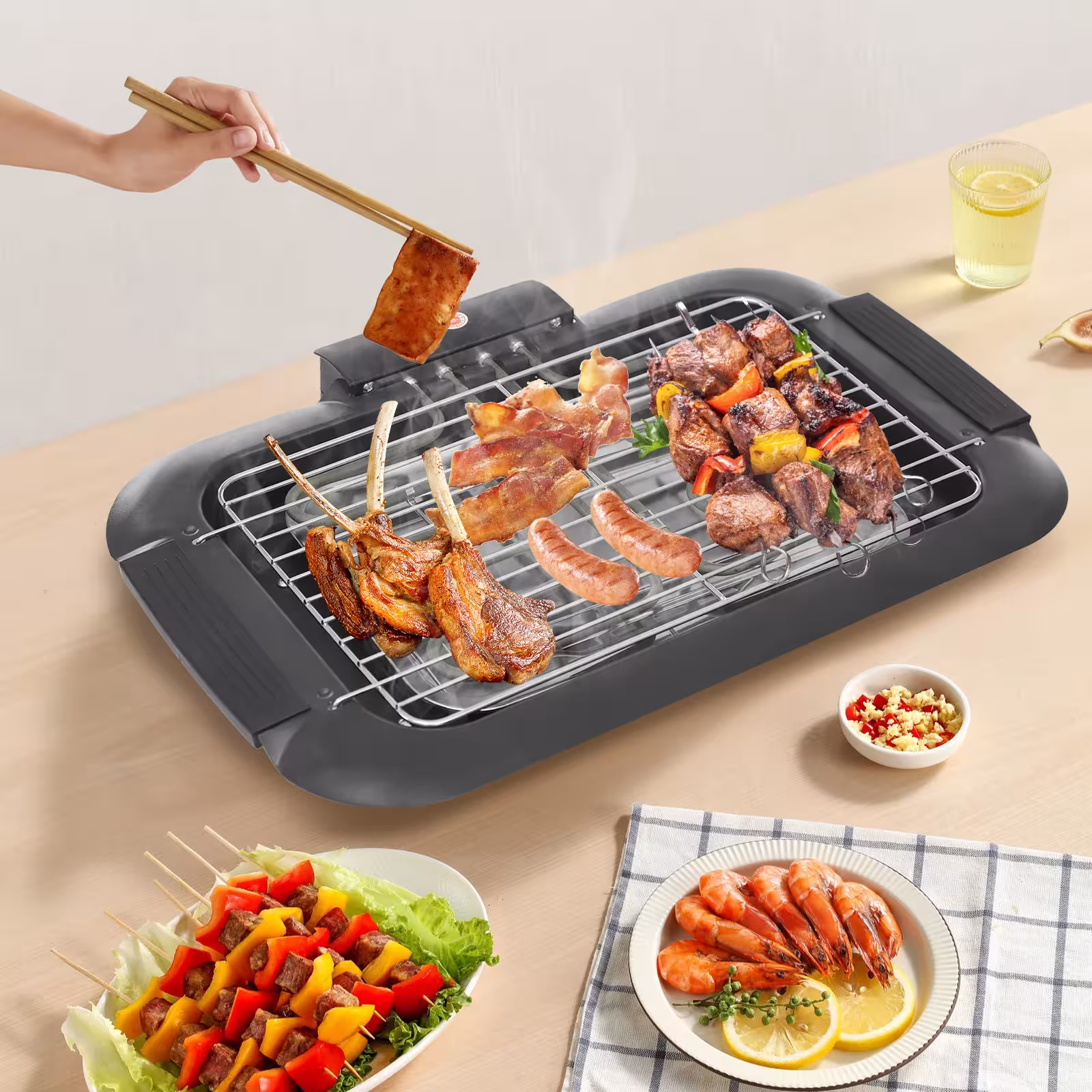 Electric table grill