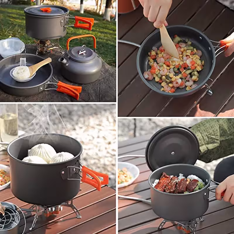 ensemble de vaisselle de camping