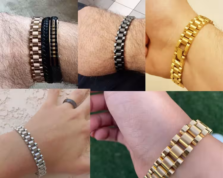 bracciale da uomo in acciaio inossidabile