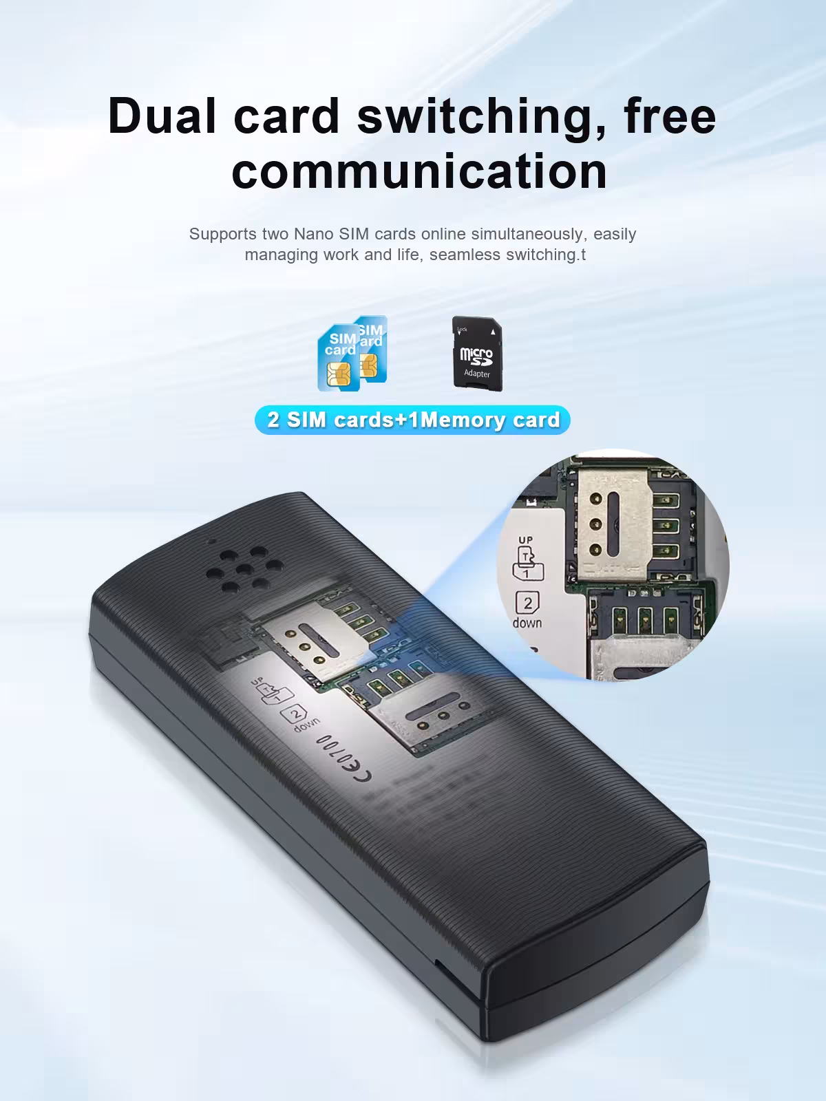 mini mobilusis telefonas