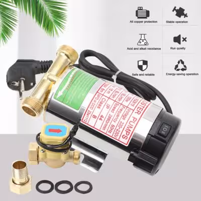220V 100W Household Mute Booster Pump For Tap Water Pipeline Heater Solar Energy Panels Hot And Cold Water 1