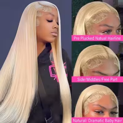 613 Blonde Lace Front Wig Human Hair 13X6 Hd Lace Frontal Wig Straight Brazilian Human Hair 13X4 Lace Front Human Hair Wig 2