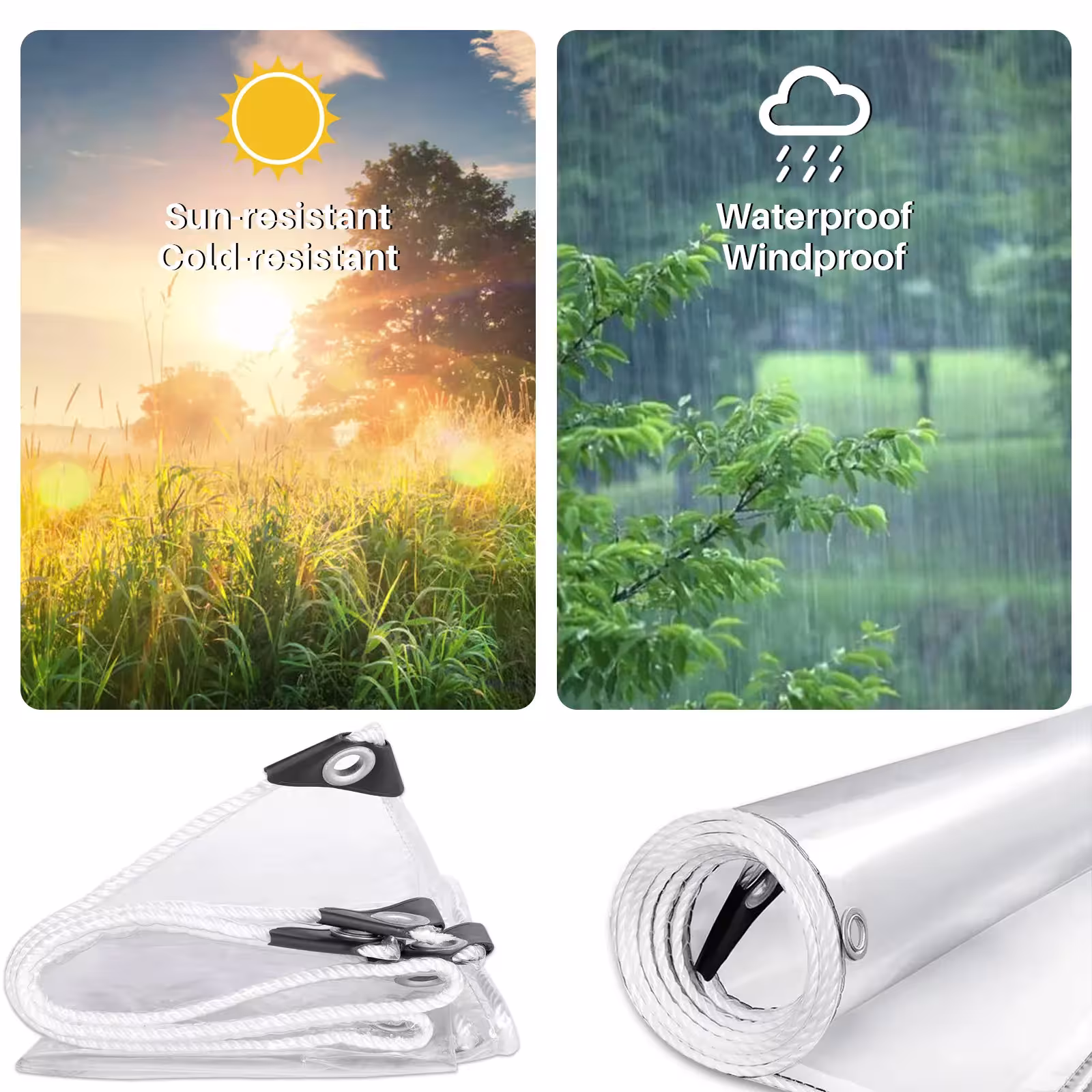 waterproof transparent awning cover