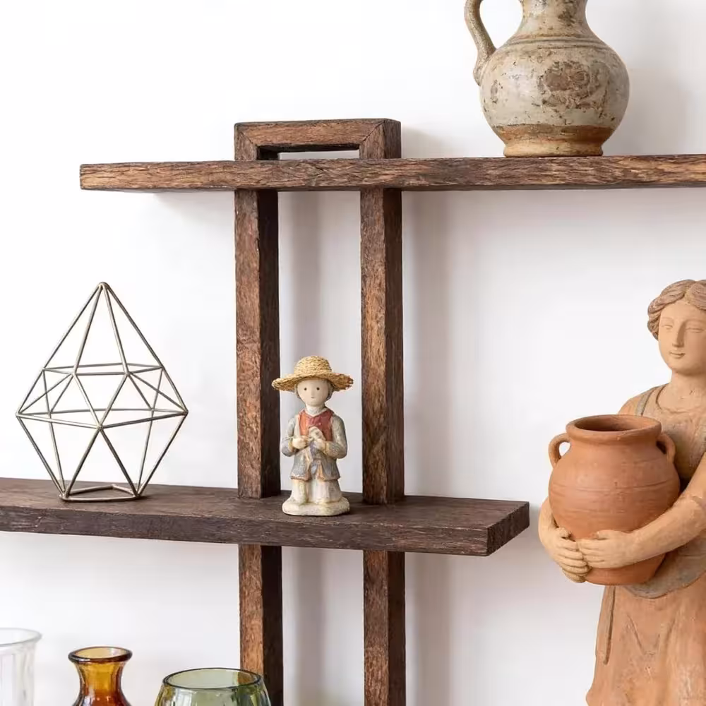 Three-tier wall shelf