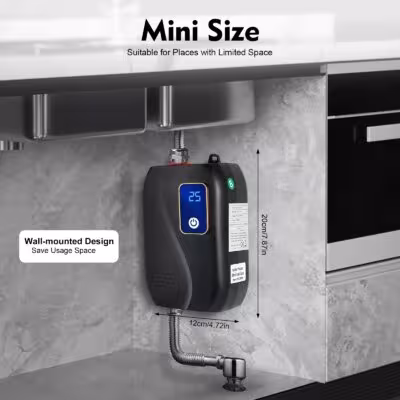 3500W Electric Water Heater Water Heater Boiler Instant Hot for Family Kitchens, Bathrooms 77-122°F 1