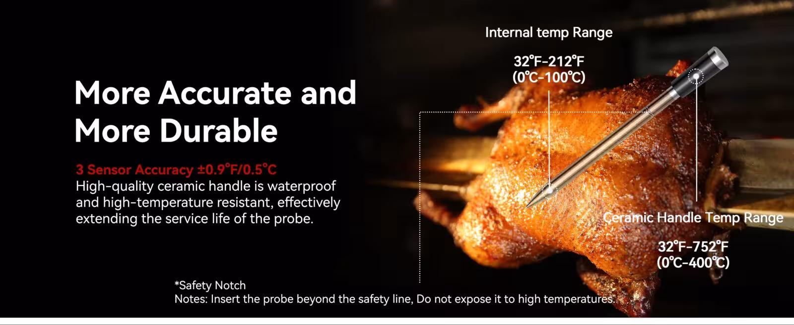 thermomètre de cuisson sans fil avec Bluetooth