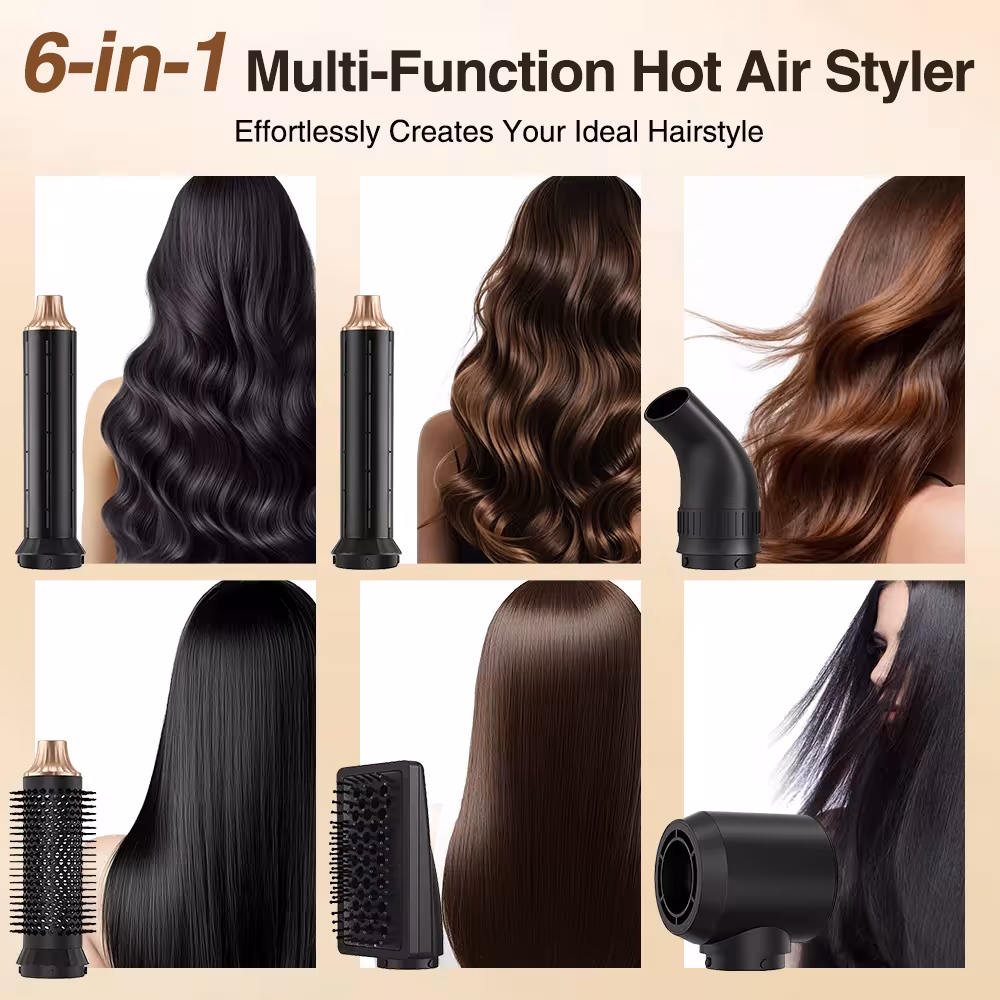 Cepillo de aire caliente para el cabello