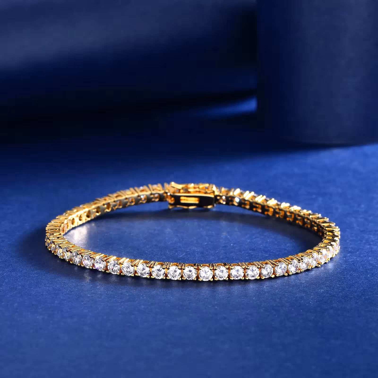 Braccialetto tennis in moissanite.