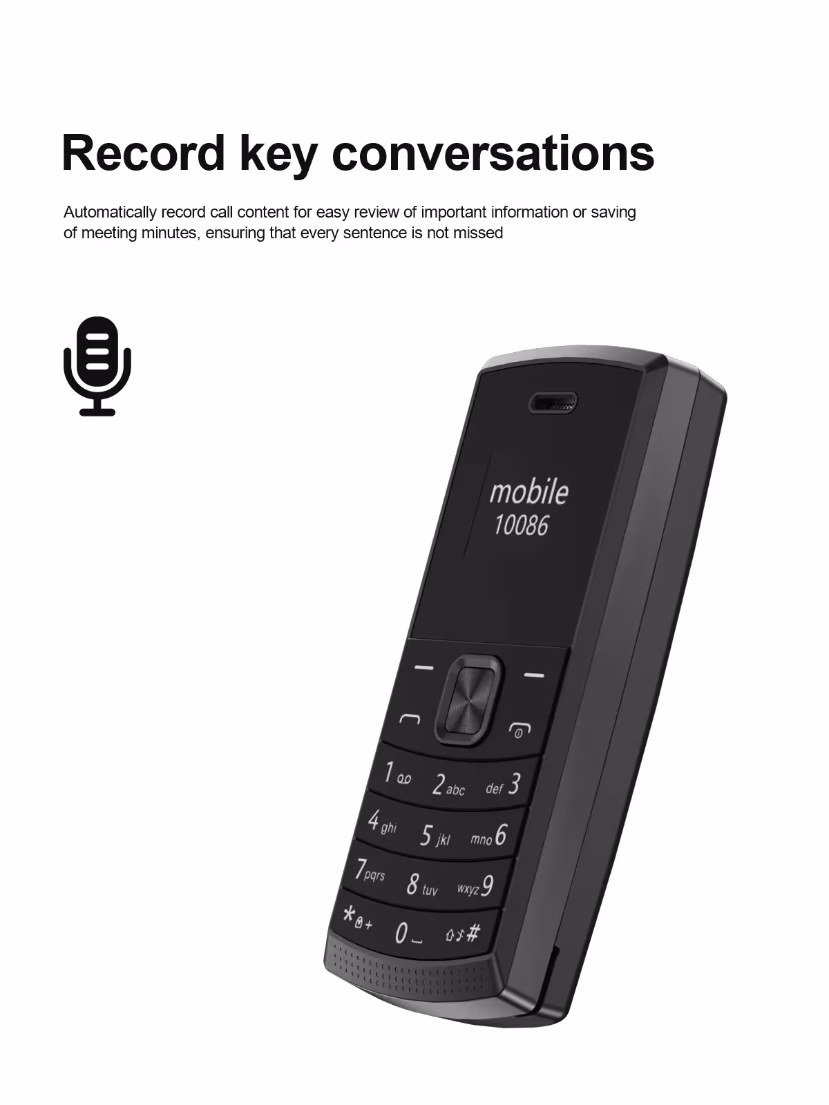 mini mobilusis telefonas