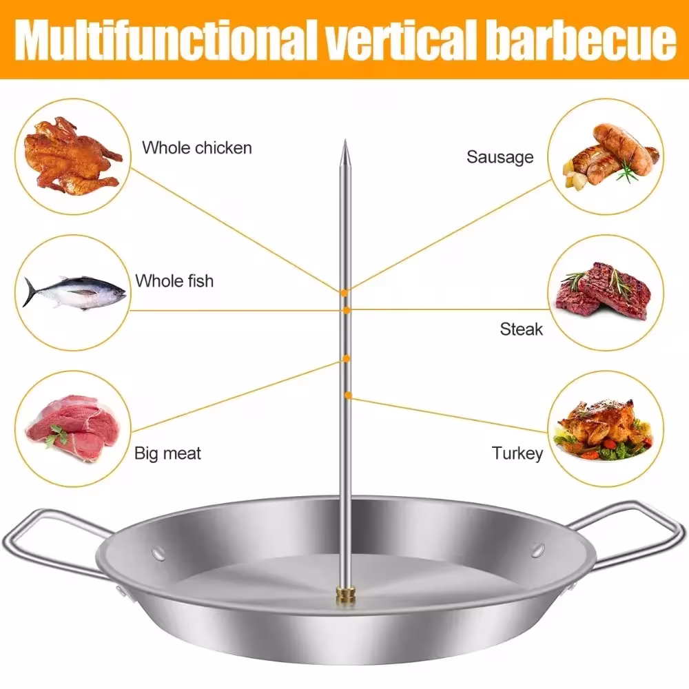 broche verticale pour grillades