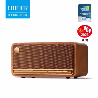 EDIFIER MP230 Retro Tabletop Bluetooth Speaker 20W Dual 48mm Driver 9H Playtime Fast Charging AUX USB-C TF Card Piano Buttons 1
