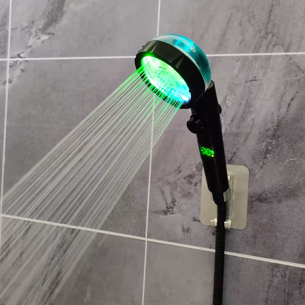 LED dušo galvutė su temperatūros ekranu