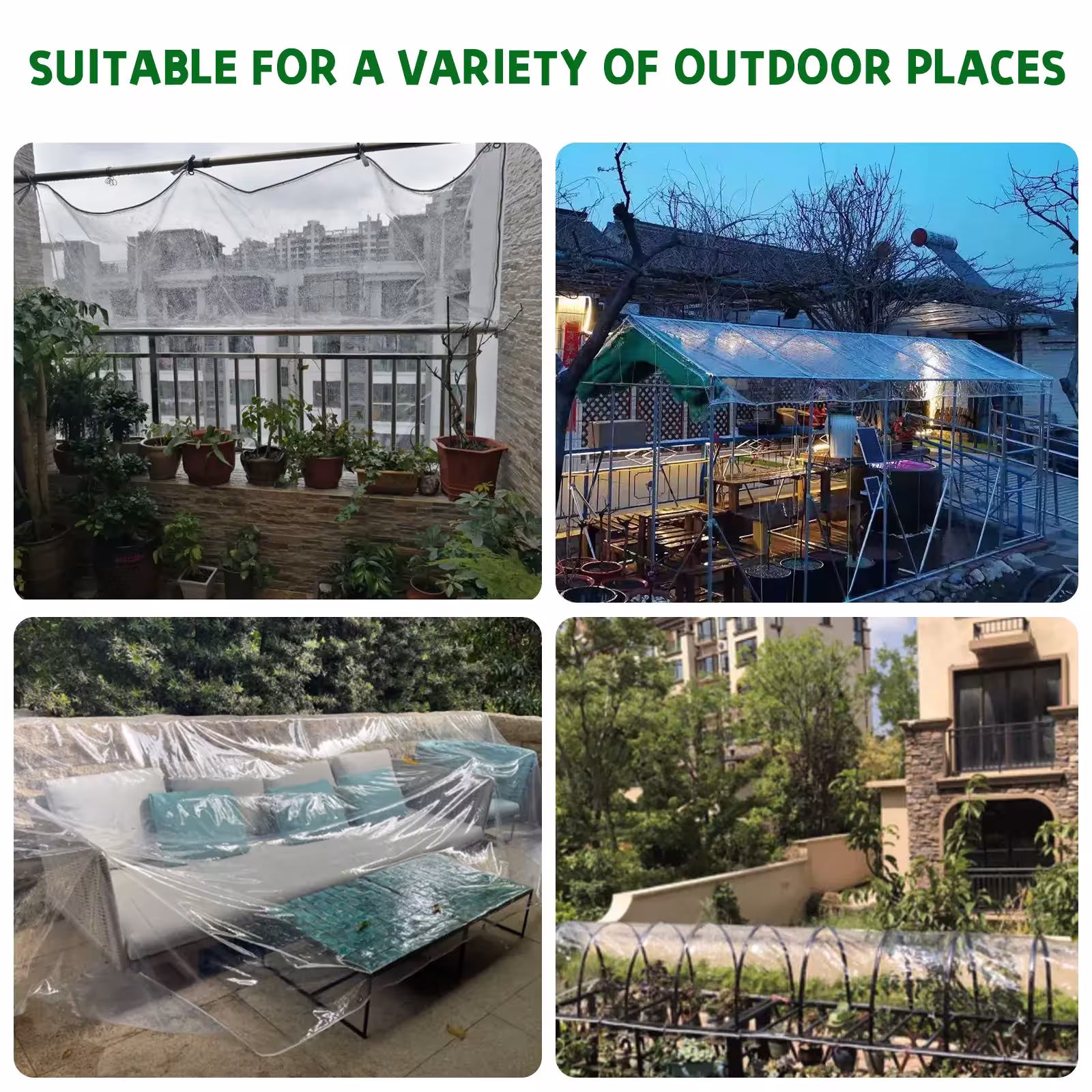 waterproof transparent awning cover