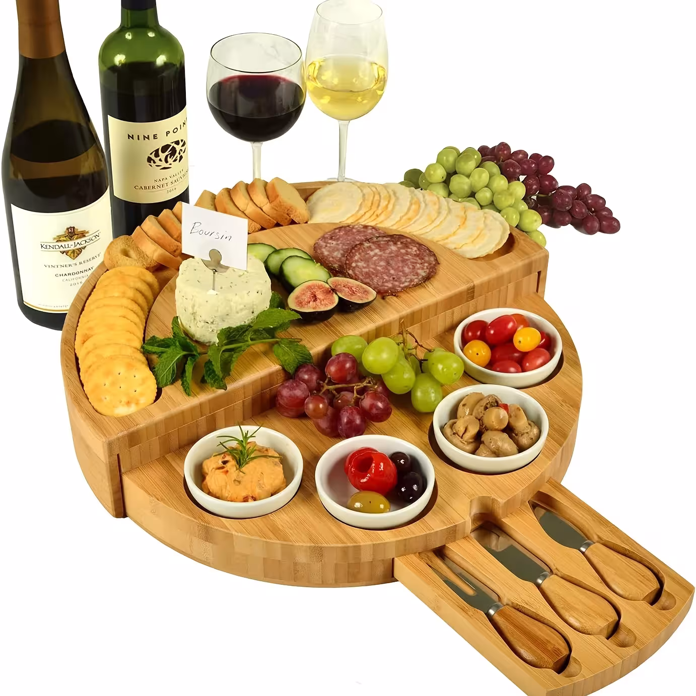 portable bamboo cheese board