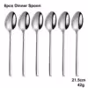 6-piece silver dinner spoon set