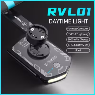 CYCLAMI RVL01 – phare avant pour vélo avec éclairage diurne, batterie 5000mAh, charge USB-C