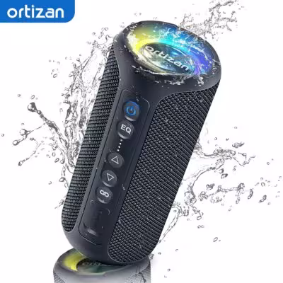 Ortizan X8 Pro Portable Bluetooth Speaker, 40W Powerful Sound and Enhanced Bass, IPX7 Waterproof, TWS Pairing, RGB Lights, TF/AUX in Speakers Wireless Bluetooth 5.3 for Home, Outdoor 1