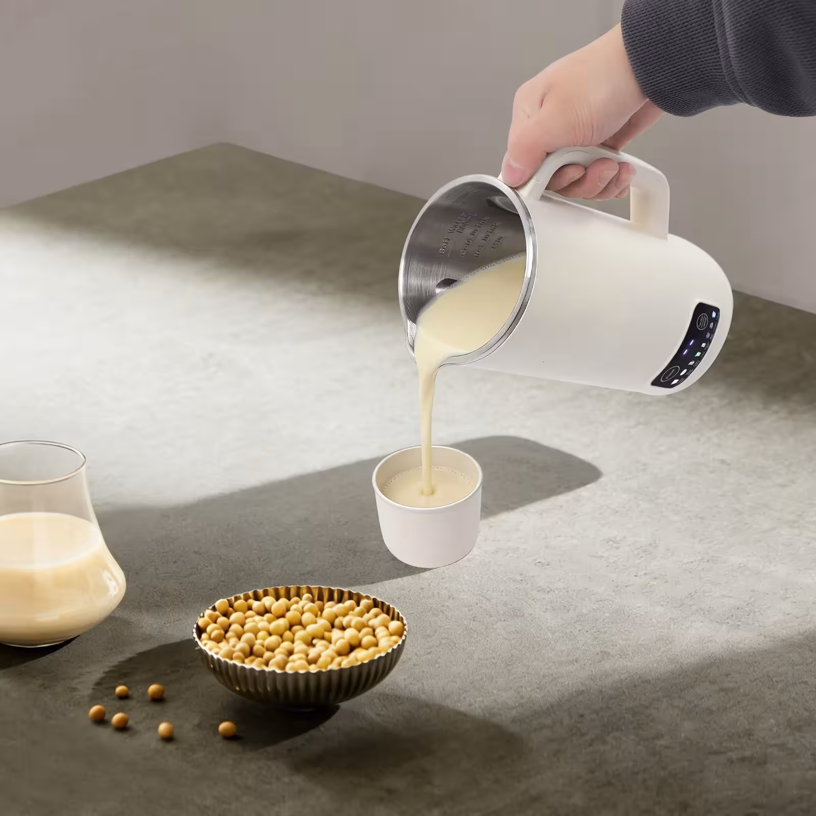 Machine à lait de soja 600ml en acier inoxydable 304, pour boissons chaudes et froides