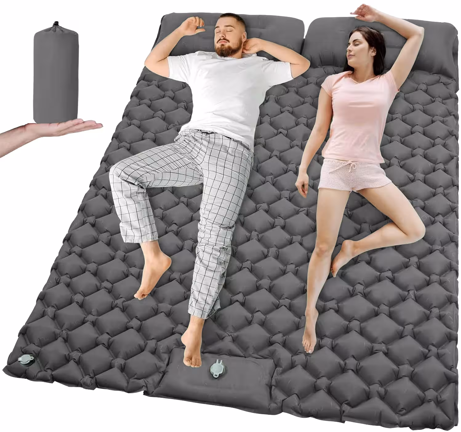 double inflatable camping mat
