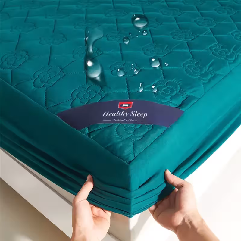 Funda de colchón impermeable, suave y transpirable, con bolsillo profundo para cama individual o doble