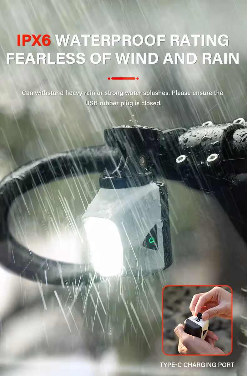 dviračio žibintas su nukirstos linijos šviesa