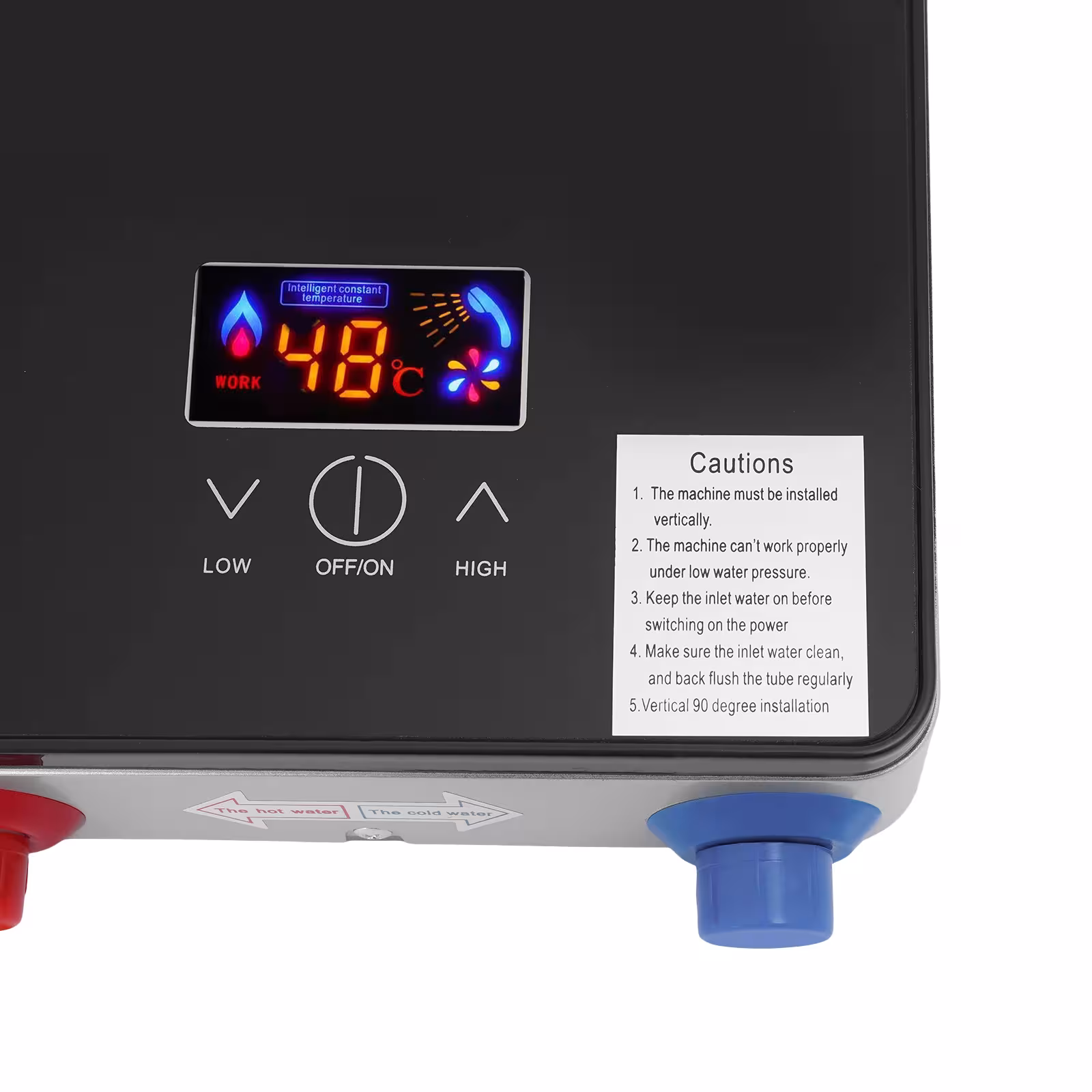 calentador de agua eléctrico con pantalla LED