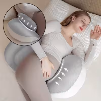 Coussin en forme de U pour femmes enceintes - Soutien pour tout le corps, confort pour le ventre, le dos et les hanches
