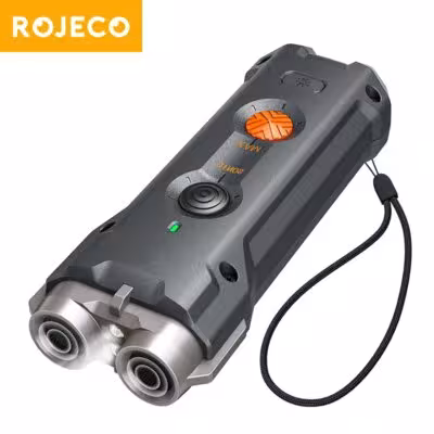 ROJECO 2 In 1 Training & Anti Barking Device Ultrasonic Dog Repeller With Flashlight Stop Attack Rechargeable Repeller For Dog 1