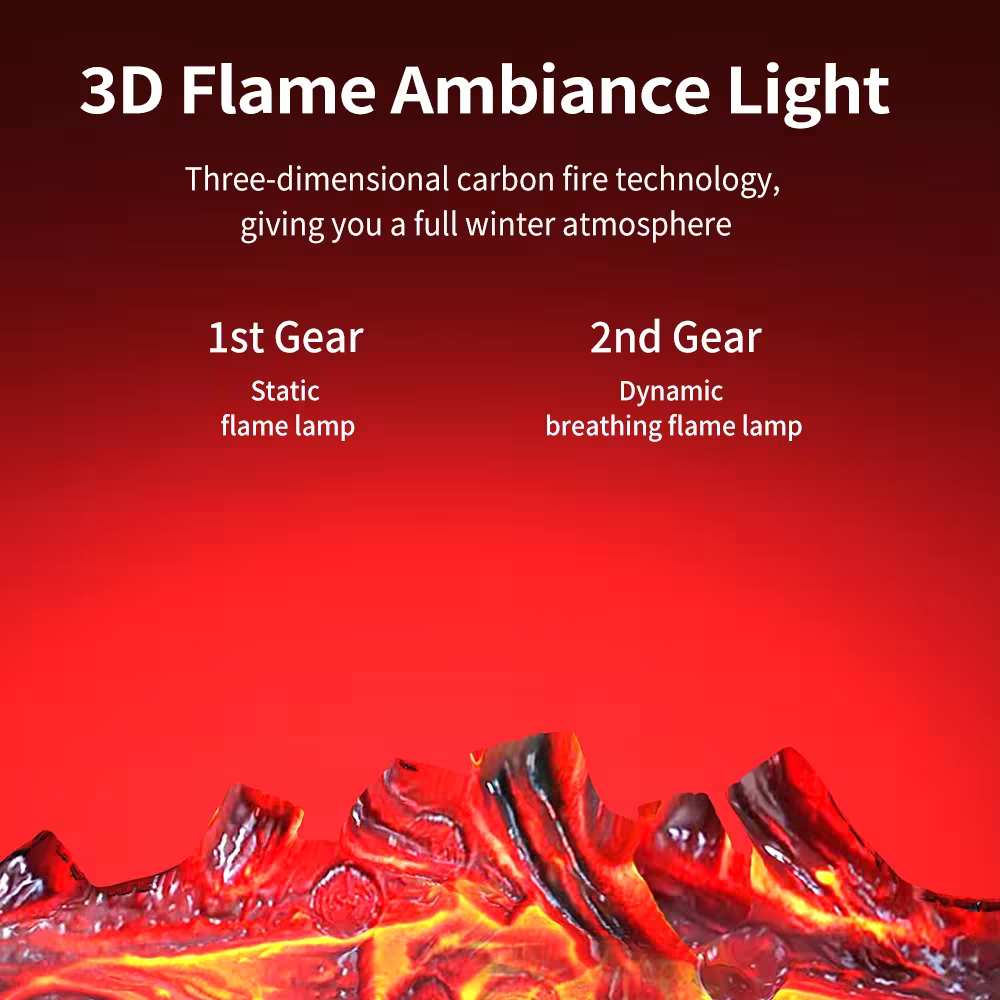 Electric heater with flame effect