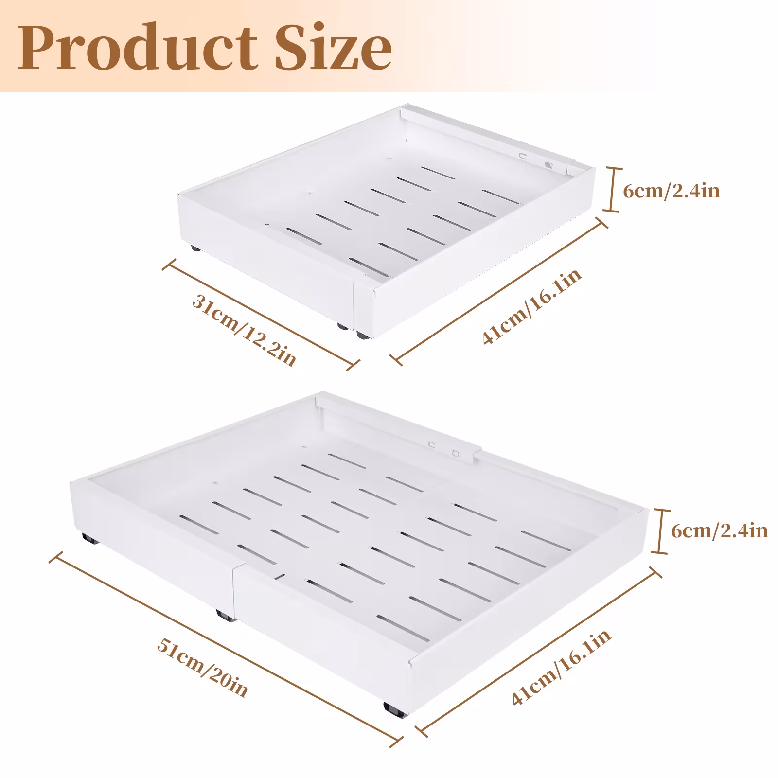 Pull-out kitchen cabinet shelf