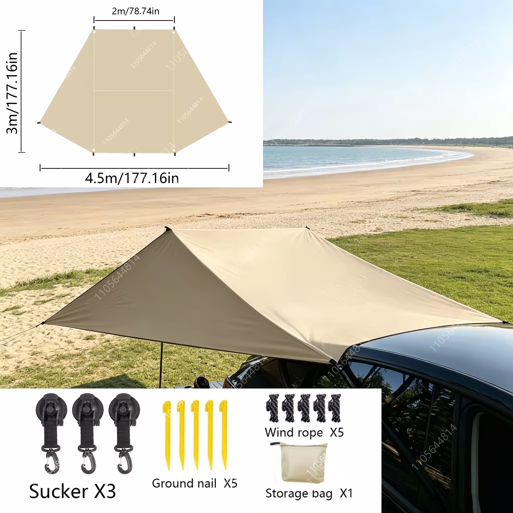 tenda laterale parasole per auto