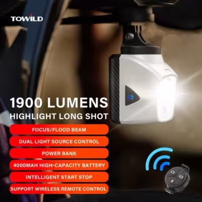 TOWILD DL1200S/DL1700 Bicycle Light With Cut-Off Line Beam1900LM Rechargeable Bike Front Light Power Bank Mtb Cycling Headlights 1