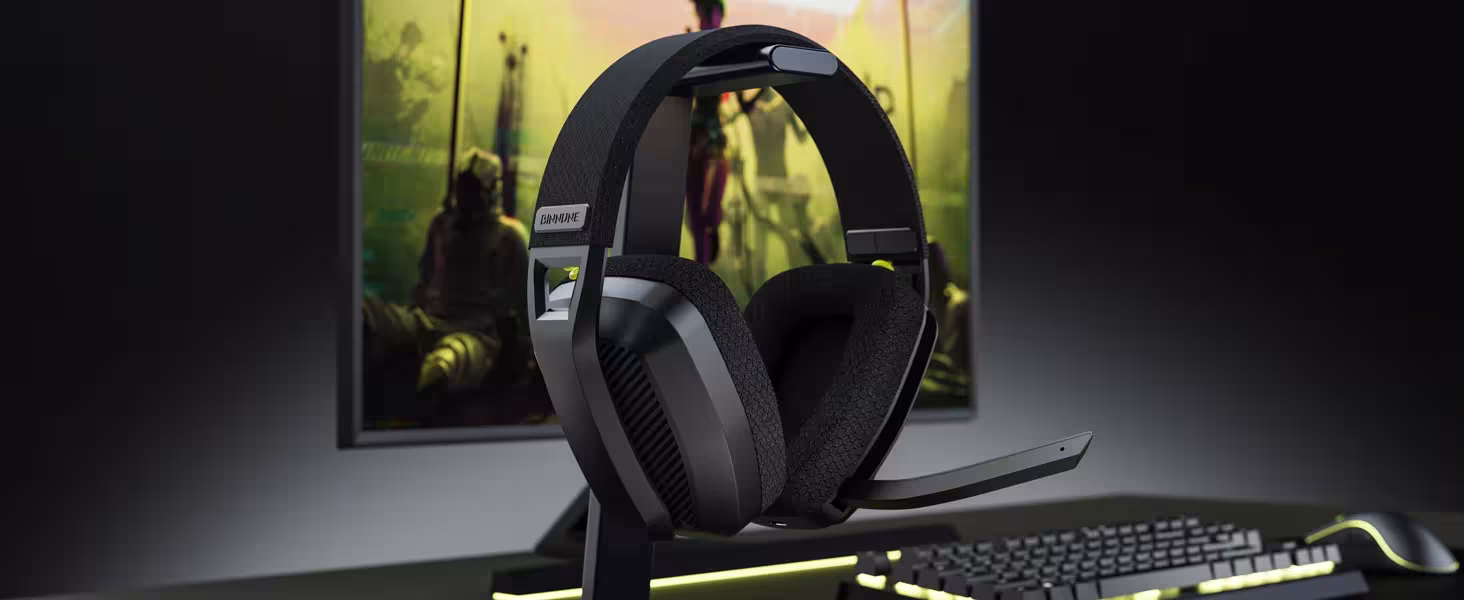 Casque de jeu sans fil avec microphone